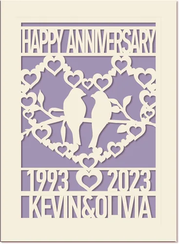 Vista 9 de EDSG Tarjeta de aniversario personalizada, regalo de boda, tarjetas cortadas de papel con cualquier nombre, fecha para mujeres, hombres, marido