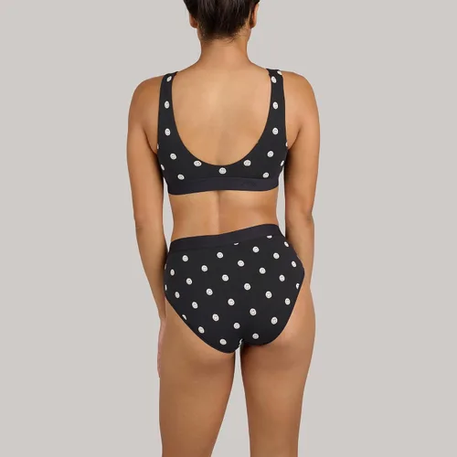 Vista 5 de MeUndies Bralette para mujer - Sujetador de algodón elástico con cuello en U - Tela exclusiva de Tienda