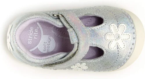 Vista 6 de Stride Rite Liliana Mary Jane de movimiento suave unisex para niños, Iridiscente, 3 Infant