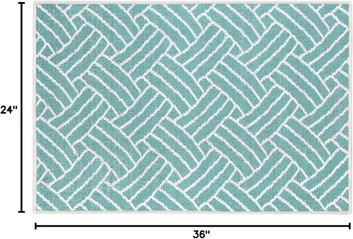 Vista 2 de SUSSEXHOME Sisal Collection - Alfombra de pasillo de pelo bajo resistente de 2 x 3 pies, alfombra ultrafina y antideslizante, alfombra