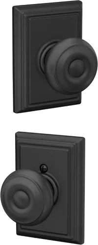 Vista 115 de SCHLAGE F10 GEO 716 Pomo de Puerta Georgiano, Cerradura de Paso para Pasillo y Armario, Bronce Envejecido (Paquete de 4)