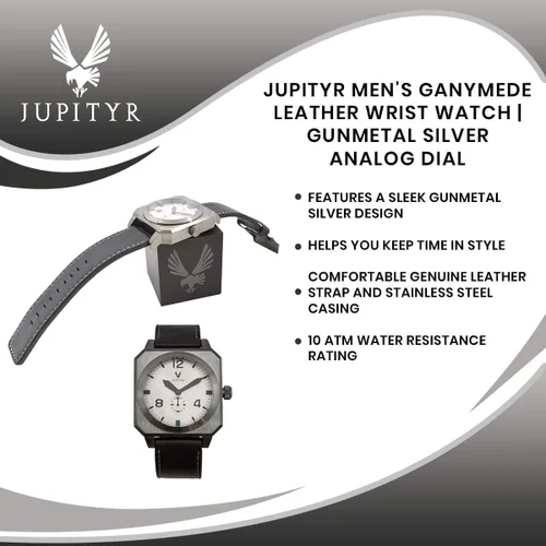 Vista 5 de Toynk JUPITYR Men's Leather Wrist Watch