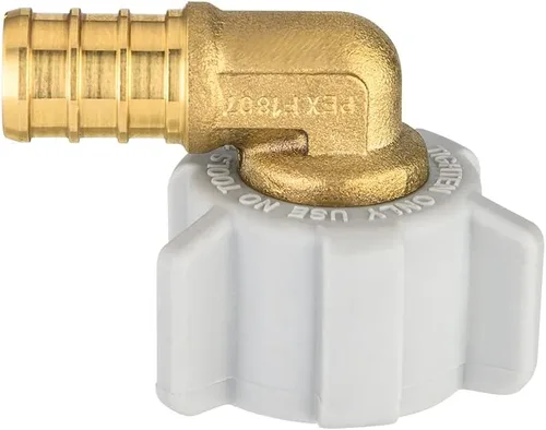 Vista 9 de EFIELD Pex - Juego de 2 accesorios de engarzado de latón para púas de latón con codo giratorio NPT de 1/2 pulgada Pex de 1/2 pulgada x 1/2 pulgadas