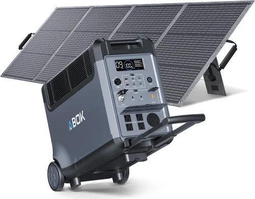 Vista 10 de ABOK Ark3600 Portable Power Station with 3×200W Solar Panels