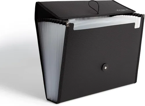 Vista 2 de U Brands Carpeta de archivos expandible de 13 bolsillos de rendimiento de moda (negro)