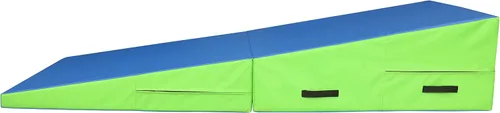 Vista 2 de PRISP Alfombrilla plegable inclinada para gimnasio, extra larga, 71 x 30 x 14 pulgadas, con cuña para niños