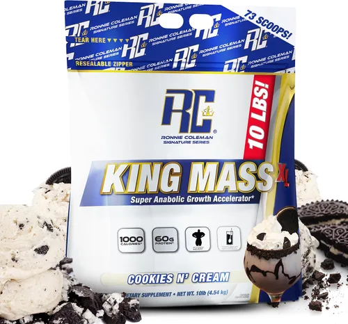 Vista 8 de Ronnie Coleman Signature Series King Mass XL Mass Gainer - Proteína en polvo, ganador muscular, 2.16 onzas de proteína, 6.35 oz de carbohidratos