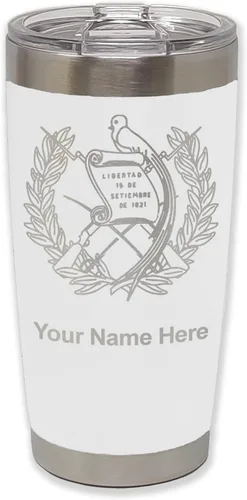 Vista 41 de LaserGram - Vaso personalizado de 20 onzas, bandera de Guatemala (negro) Regalo grabado, acero inoxidable aislado al vacío, grabado con láser