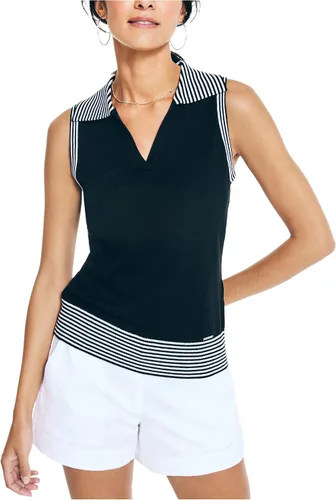 Vista 4 de Nautica Suéter tipo polo de ajuste clásico para mujer
