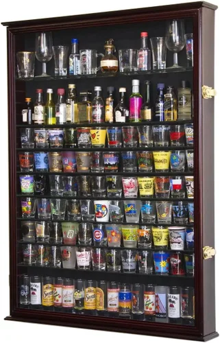 Vista 5 de Gabinete XL para Exhibición y Soporte de Vasos de Shot, para Vasos Altos y Mini Botellas de Licor Negro