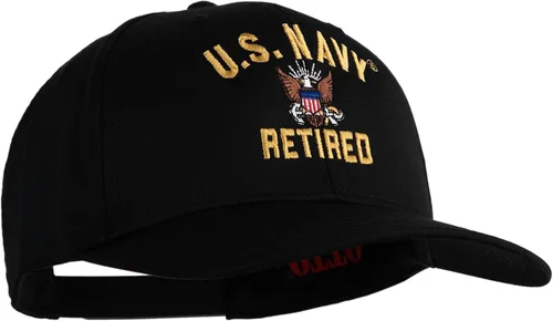Vista 5 de e4Hats.com Gorra bordada militar retirada de la Marina de los EE