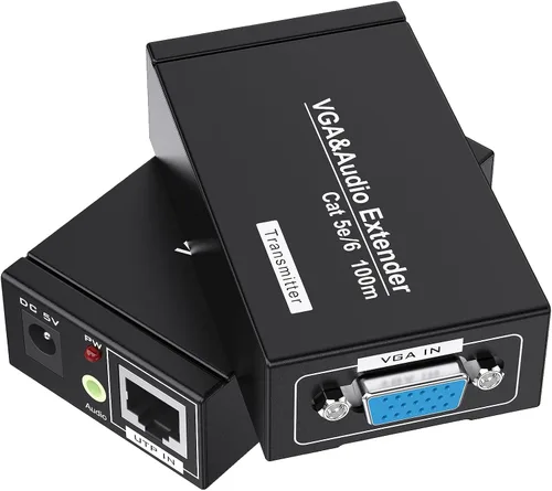 Vista 8 de Jaremite Paquete de 2 extensores VGA a través de Ethernet, 328 pies/100m