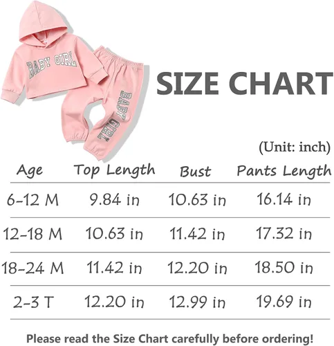 Vista 3 de Menglang Conjunto de sudadera corta con capucha y pantalones para niña pequeña para otoño e invierno