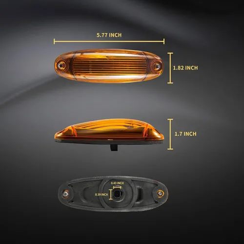 Vista 4 de 5 luces de techo con marcador frontal de cabina con LED ámbar, sin cable, apto para Freightliner Cascadia A6608222000