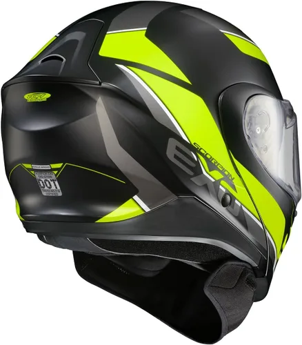 Vista 4 de ScorpionEXO GT930 - Casco modular para moto de nieve de aventura en clima frío, escudo de doble panel con caja de respiración y módulo de bolsillos