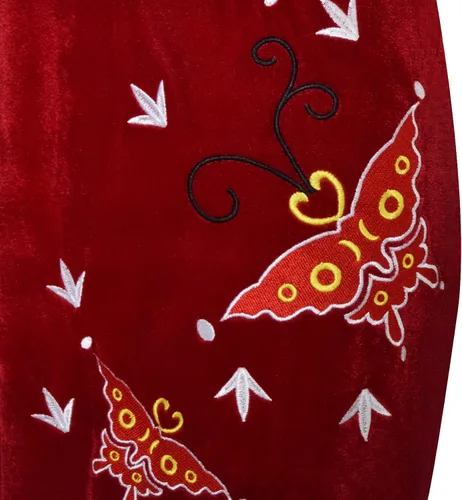 Vista 8 de HAIRXR Disfraz de cosplay malvado para mujer, Ada Wong, rojo, sexy, Cheongsam Qipao, vestidos largos de graduación con peluca para Halloween
