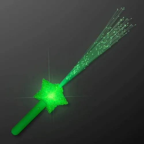 Vista 3 de Juego de 4 varitas iluminadas de fibra óptica de estrella surtidas