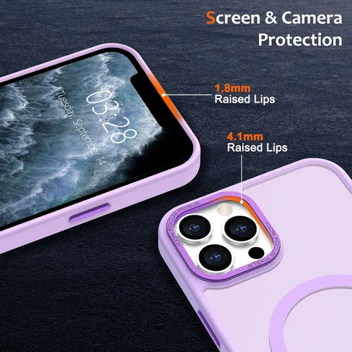 Vista 273 de Anuck - Funda magnética para iPhone 11 compatible con MagSafe, carcasa trasera mate translúcida dura, borde de TPU, delgada, resistente a impactos