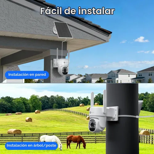 Vista 4 de xmartO Sistema de cámara de seguridad PTZ AI sin cables, kit de 4 cámaras