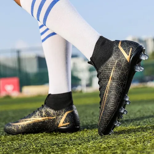 Vista 4 de MEBAMY Zapatos de fútbol para hombre TPUAG profesionales de uñas largas para deportes al aire libre botas de fútbol para correr para exteriores e