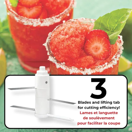 Vista 6 de Starfrit Pull Chopper - Procesador de alimentos manual multiusos - Sistema de tres cuchillas para un corte más rápido - De trozos grandes a puré