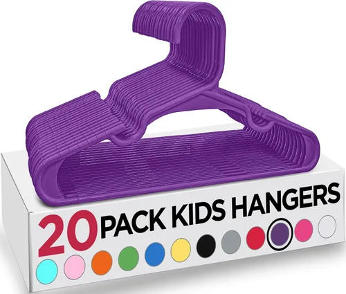 Vista 49 de Utopia Home Paquete de 20 Perchas para Niños - Perchas de Plástico para Bebé de 11.5 Pulgadas para Armario - Perchas para Niños para Ropa y Percha