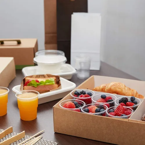 Vista 3 de Restaurantware Kraft Papel Rectángulo Pequeño Inserto, 10 Ct