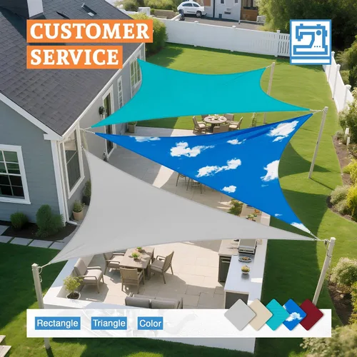 Vista 7 de Toldo tipo vela triangular de 5 x 5 x 7.1 pies, impermeable, resistente, bloqueo de luz solar para patio al aire libre, pérgola, jardín (turquesa)