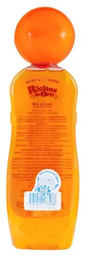 Vista 4 de Ricitos de Oro Shampoo de Miel para bebé, Producto sin parabenos para la delicada piel del bebé, 250 ml cada una, 3 Botellas. Sin lágrimas, sin