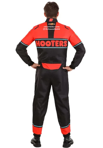 Vista 2 de Disfraz de Uniforme NASCAR Chase Elliott Hooters para Hombre Multicolor
