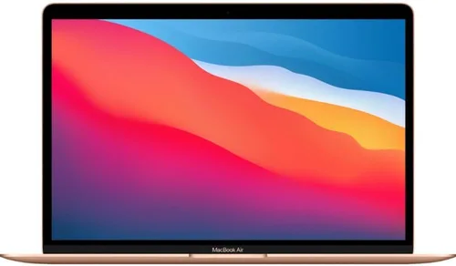 Vista 10 de Apple MacBook Ar 2020 con chip Apple M1 con GPU de 7 núcleos (13.3 pulgadas, 8 GB de RAM, 1 TB de almacenamiento SSD) (QWERTY inglés), dorado