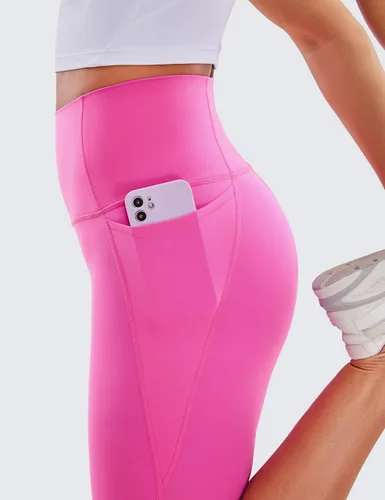 Vista 4 de CRZ YOGA Butterluxe - Leggings capri de entrenamiento con bolsillos de 19 pulgadas, cintura alta, pantalones cortos de yoga para mujer, suaves como