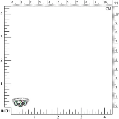Vista 2 de Silvershake Anillo de plata de ley 925 con forma ovalada auténtica, chapado en oro blanco, con forma de piedra de nacimiento clásica