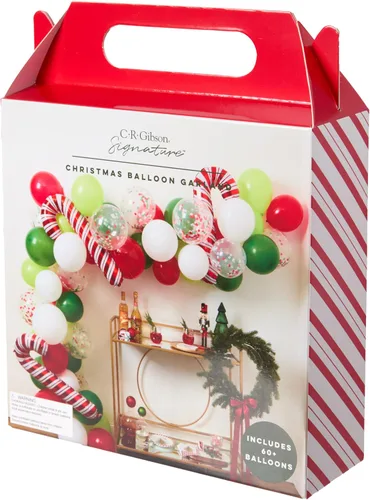 Vista 5 de Slant Collections - Kit de arco de guirnalda de globos con temática de bastón de caramelo, arco de 16 pies, más de 60 piezas