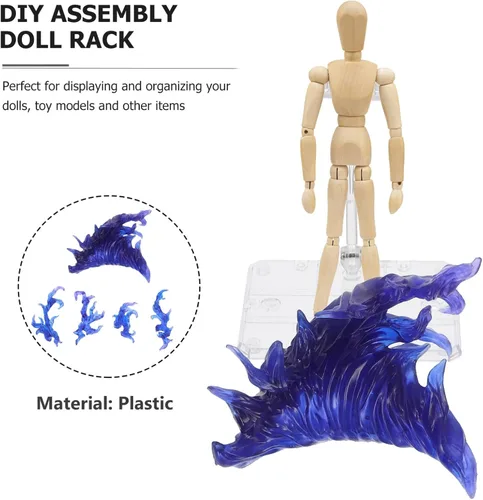 Vista 5 de iplusmile - Figura de acción con efecto de llama con accesorios de efectos especiales de fuego, base de soporte estable para modelo de bricolaje