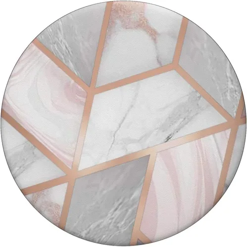 Vista 3 de PopSockets PopGrip: agarre intercambiable para teléfonos y tabletas PopSockets estándar PopGrip: efecto mármol rosa, blanco y gris