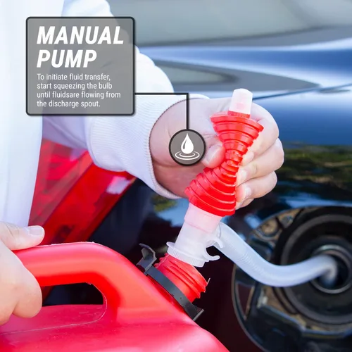 Vista 4 de TERA BOMBA TRDP14 Bomba de combustible manual manual para sifón de gas Bomba de transferencia líquida, para aceites ligeros, queroseno o productos