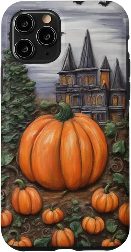Vista 27 de iPhone 16 Vintage Floral Aesthetic Halloween Pumpkin Fall Autumn Case