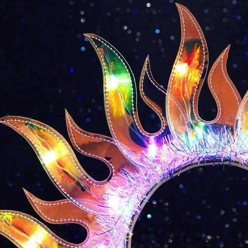 Vista 6 de DRESBE Diadema iluminada con luces LED, para el pelo, para fiestas, bailes, rave, accesorios para el cabello para mujeres y niñas Luz Colorida