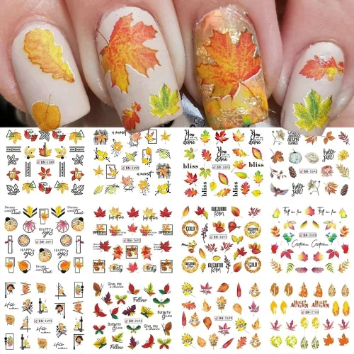 Vista 10 de Calcomanías de arte de uñas de flores, calcomanías de uñas de transferencia de agua, suministros de arte de uñas, lirio de verano, orquídea