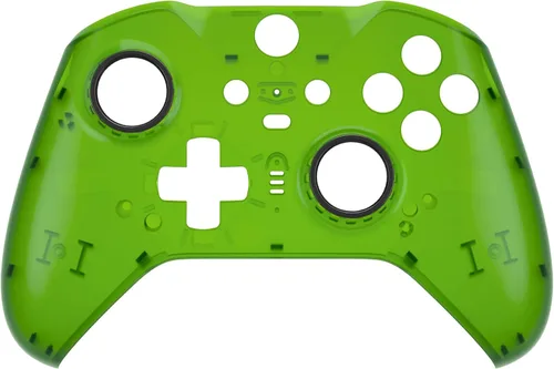 Vista 3 de eXtremeRate Cubierta frontal de repuesto verde transparente para Xbox One Elite Controller Series 2 (modelo 1797), carcasa frontal personalizada
