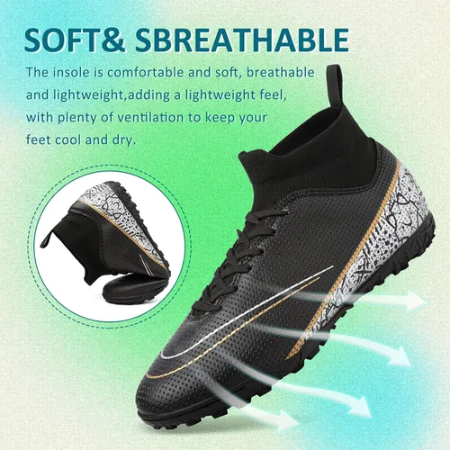 Vista 3 de ASoftLand Unisex-Adult Cleats,high Top