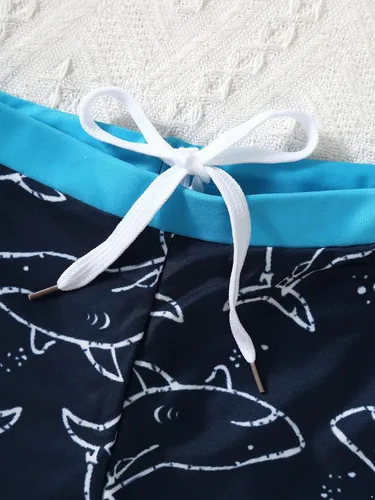 Vista 5 de Hansber Traje de baño de 2 piezas de protección solar UV para niños, 2 piezas