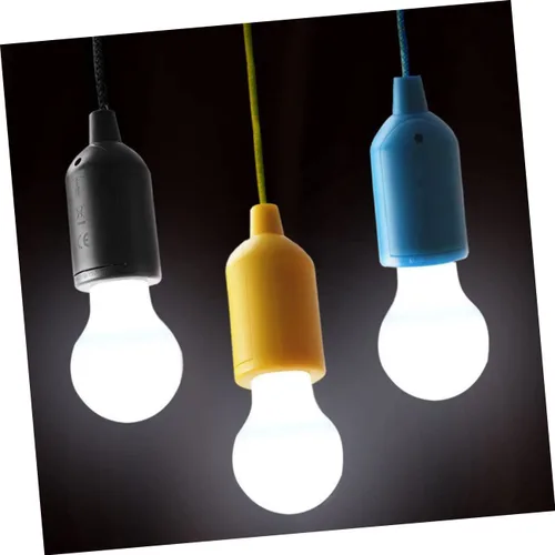 Vista 2 de VANZACK 4 unids bombillas LED tira cable luz LED tira de luz colgante bombilla LED tira de alambre cordón bombilla negro LED colgante luces