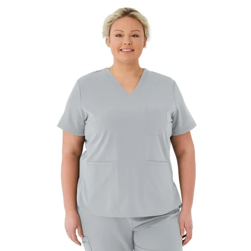 Vista 17 de Medline Lexington AVE - Camiseta médica para mujer, color morado real, talla M, cada una Negro
