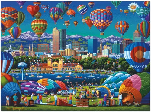 Vista 5 de Buffalo Games - Sapphire Select- Eric Dowdle - Balloon Spectacular - Rompecabezas de 1000 piezas - Desafiante y divertido - Tablero de rompecabezas