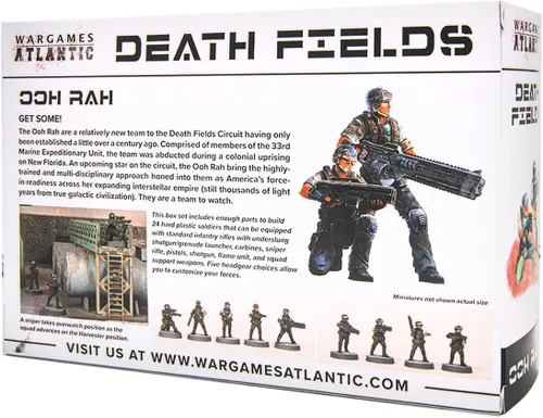 Vista 2 de Wargames Atlantic Death Fields: Ooh Rah (24 figuras de plástico duro de 1.102 in) fabricadas en los Estados Unidos