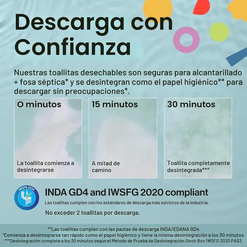Vista 4 de The Honest Company Toallitas desechables para niños, hipoalergénicas, 42