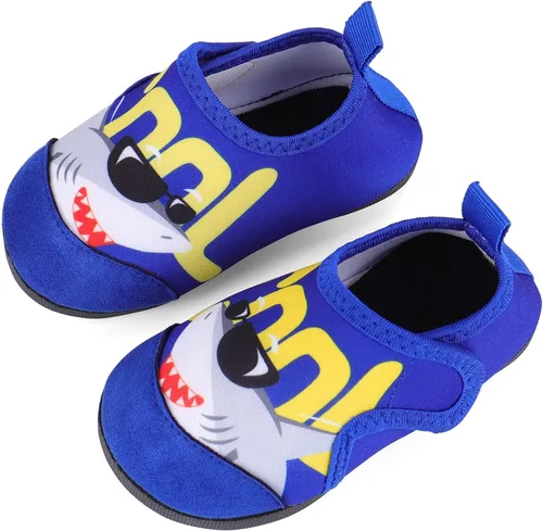 Vista 5 de KAKU NANU Zapatos de agua para niños y niñas, bonitos zapatos de natación de dibujos animados, calcetines de agua ligeros de secado rápido