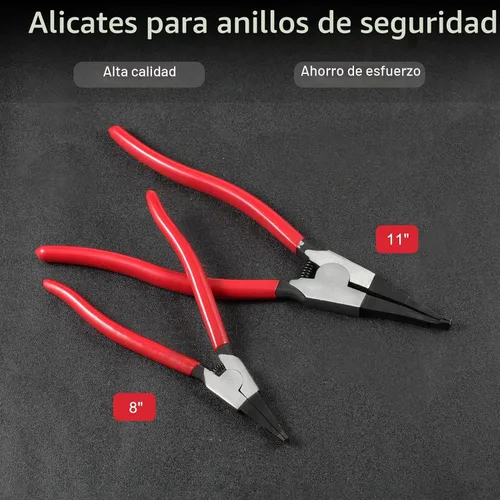 Vista 6 de Alicates de 8 Pulgadas para Anillo Circular - Alicates Especiales de Ángulo Inverso con Punta para Abrir Anillos, para Cajas de Transferencia